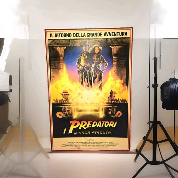 Indiana Jones The Lost Ark Original 1981 Framed Movie Poster Vintage Collectible